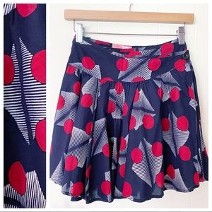 ❌SOLD❌Y2K Lux Geometric Print Wraparound Mini Skirt